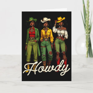 Black Cowgirl Western Rodeo Melanin Juneteenth Bla Card