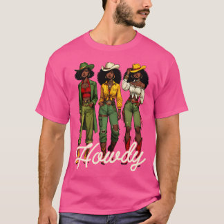 Black Cowgirl Western Rodeo Melanin Juneteenth Bla T-Shirt