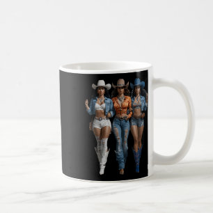 Black Cowgirl Western Tee Rodeo Country Women June Coffee Mug