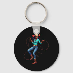 Black Cowgirls Melanin Women Western Rodeo Texas W Key Ring