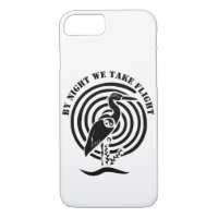 Black Crane Standing in Water Silhouette