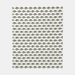 Black Crappie Fleece Blanket