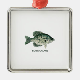 Black Crappie Metal Ornament