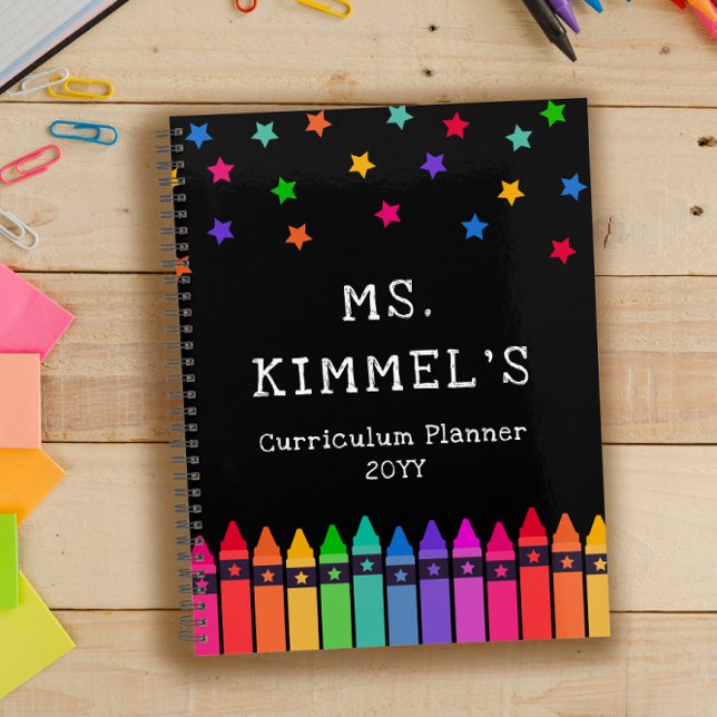 Black Crayons & Stars Curriculum Teacher Planner (Creator Uploaded)