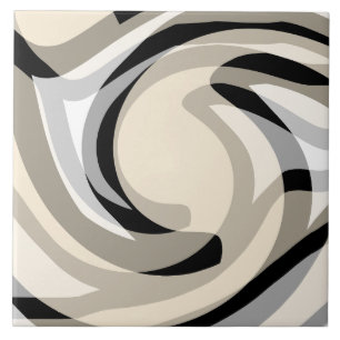 Black Cream and Grey Ceramic Tile