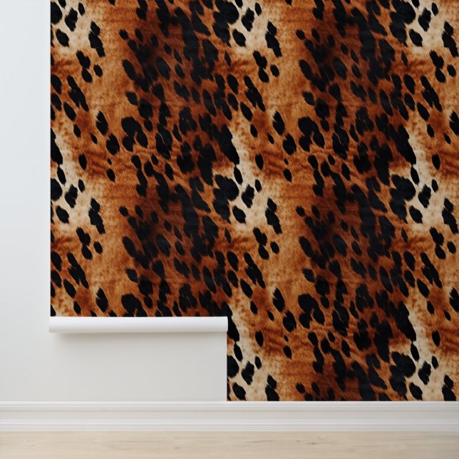 Black Cream Brown Cowhide  Wallpaper (Application)