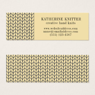 BLACK CREAM KNIT Mini Business Card II
