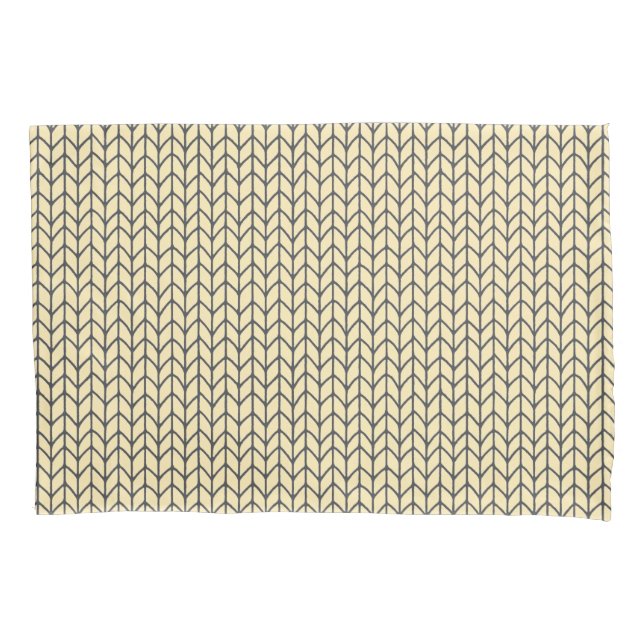 BLACK CREAM KNIT Standard Pillowcase (Front)