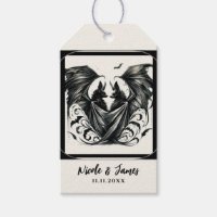 Black Cream Silver Gothic Love Bats Wedding
