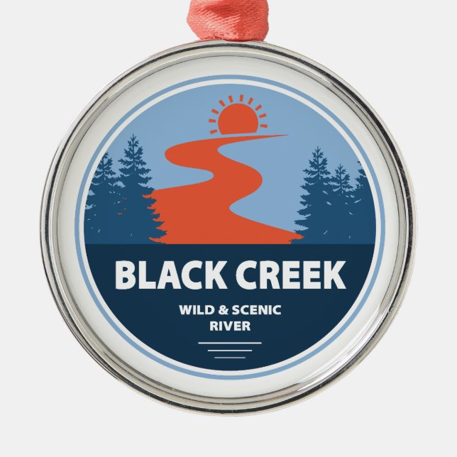 Black Creek Wild And Scenic River Mississippi Metal Ornament (Front)