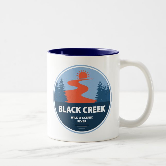 Black Creek Wild And Scenic River Mississippi Two-Tone Coffee Mug (Right)