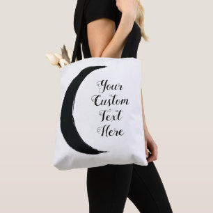 Black Crescent Magic Dark Moon Astrology Tote Bag