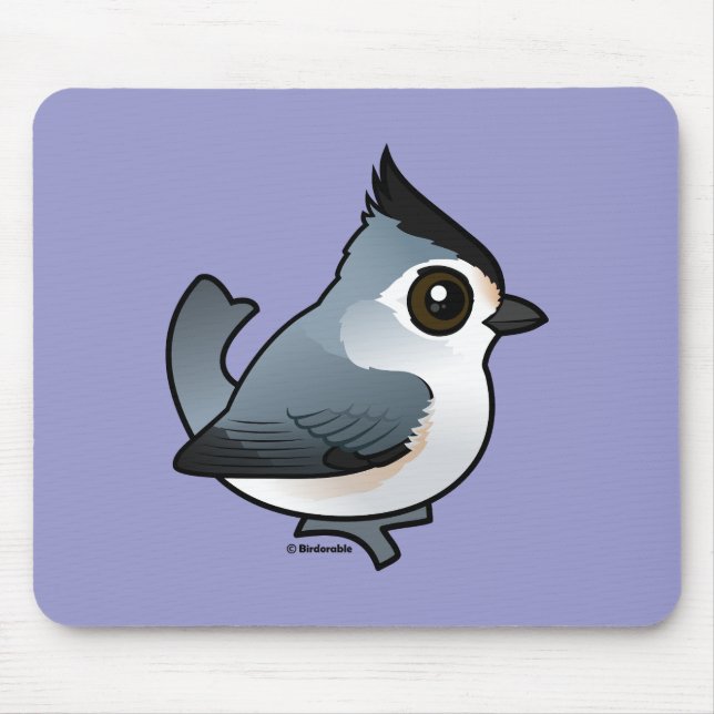 Black-crested Titmouse Mouse Pad (Front)
