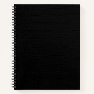 Black Crocodile Skin Print Notebook