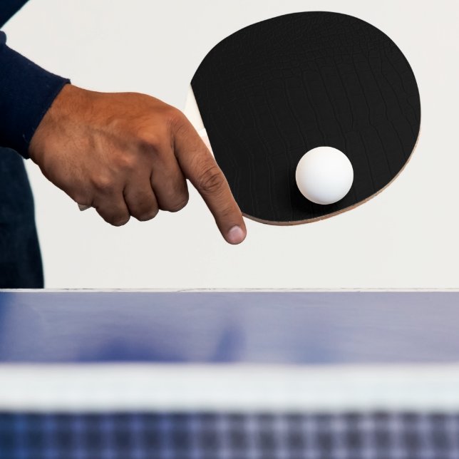 Black Crocodile Skin Print Ping Pong Paddle (Insitu)