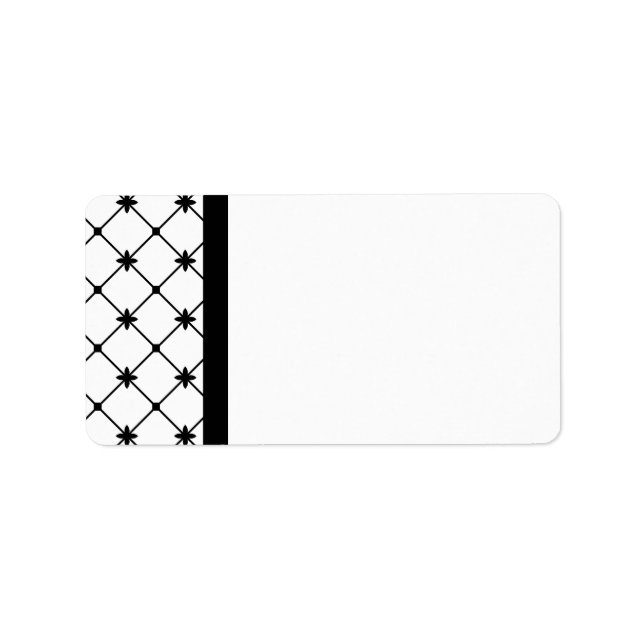 Black Cross Pattern Blank Labels (Front)