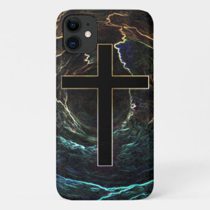BLACK CROSS WITH BRIGHT HIGHLIGHTS iPhone 11 CASE