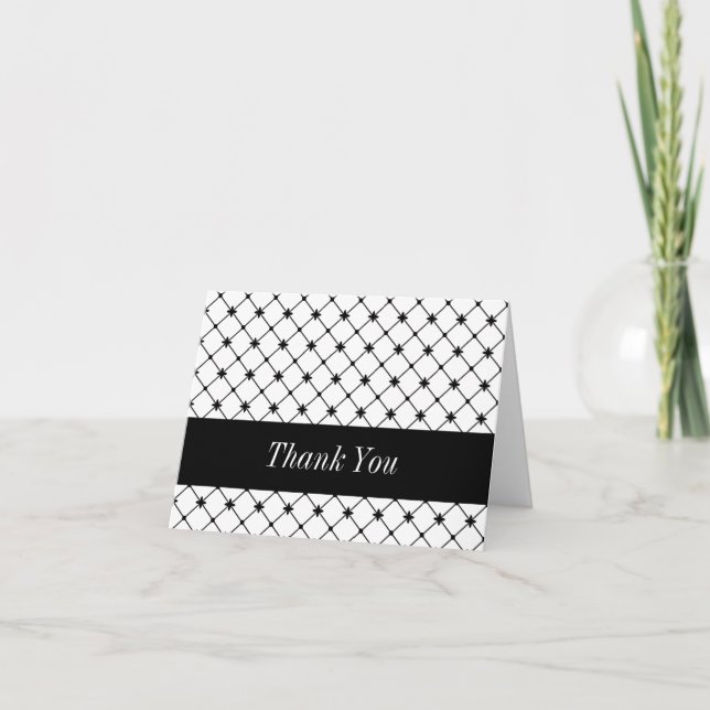 Black Crosses Custom Thank You Card (Front)