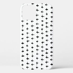 Black Crosses Hand Drawn Geometrical iPhone 12 Case