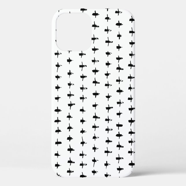 Black Crosses Hand Drawn Geometrical Case-Mate iPhone Case (Back)