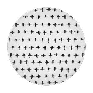 Black Crosses Hand Drawn Geometrical Cutting Board