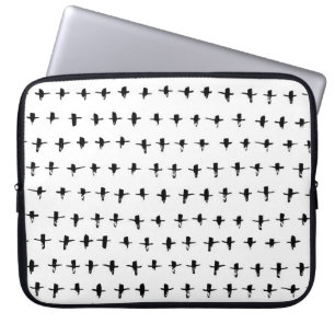 Black Crosses Hand Drawn Geometrical Laptop Sleeve