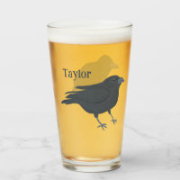 Black Crow Bird Illustration Personalised