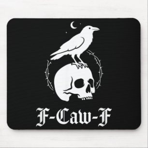 Black Crow Black Raven Bird Gothic Art Humour Meme Mouse Pad