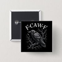 Black Crow F-Caw-F Funny Black Bird Moon Gothic