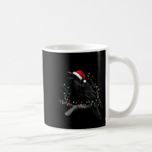 Black Crow, F-caw-f Funny Christmas Raven Santa Ha Coffee Mug
