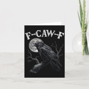 Black Crow Funny Black Bird Moon Gothic Humour Card