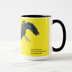 Black Crow & Haiku Illustration  Mug