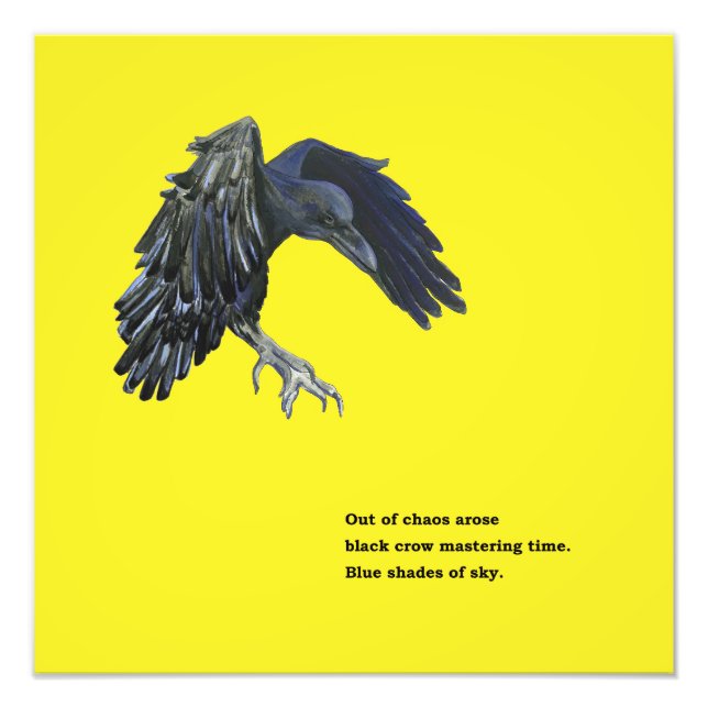 Black Crow & Haiku  Photo Print (Front)