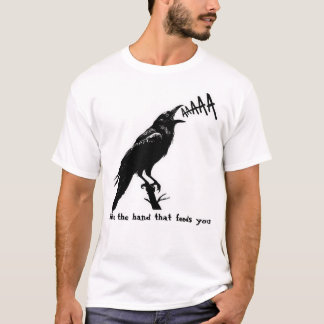 Black Crow Illustration - Gothic Style Art Design T-Shirt