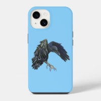 Black Crow Master of Time Illustration Sky Blue