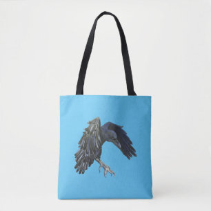 Black Crow Master of Time Illustration Tote Bag