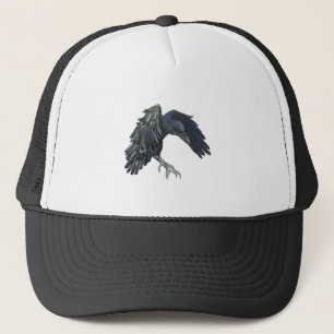 Black Crow Master of Time Illustration Trucker Hat