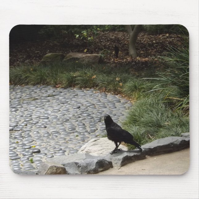 Black Crow Mouse Pad (Front)