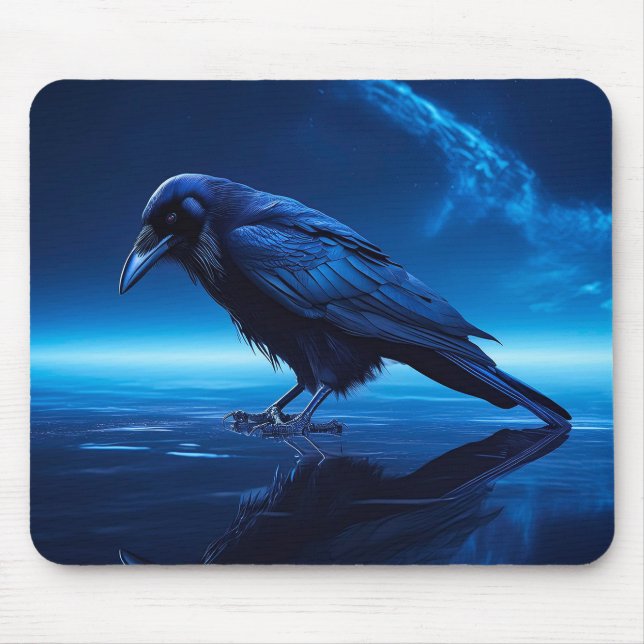 Black Crow Mouse Pad (Front)