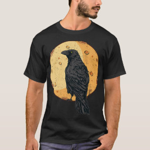 Black Crow Mystical Raven at Full Moon T-Shirt