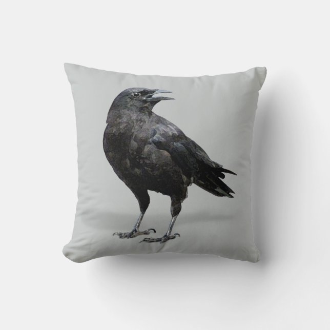 Black Crow Pillow (Front)