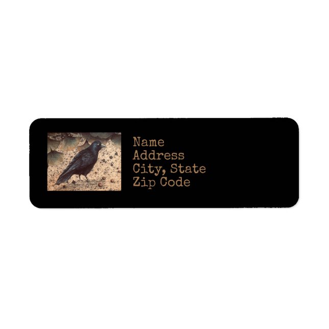 Black Crow Return Address Label (Front)