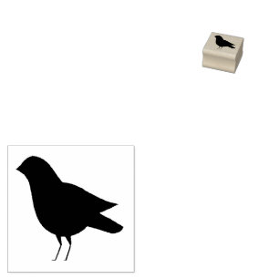 Black Crow Rubber Stamp