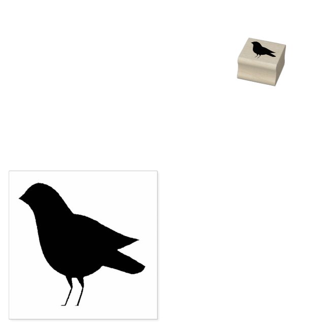 Black Crow Rubber Stamp (Stamped)