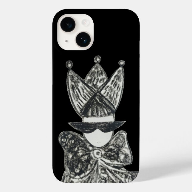 Black crown,bow and sunglasses  Case-Mate iPhone case (Back)