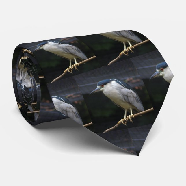 Black-crowned Night Heron Tie (Rolled)