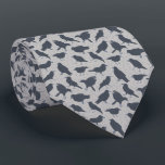 Black Crows Birds Grey Patterned Tie<br><div class="desc">This patterned necktie is perfect for bird lovers. It features realistic style illustrations of crows in dark charcoal grey set against a speckled light grey background.</div>