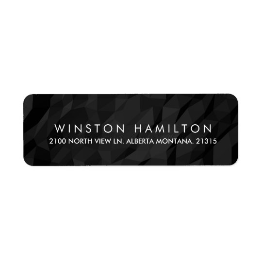 Black Crumpled Paper Personalised Return Address Return Address Label