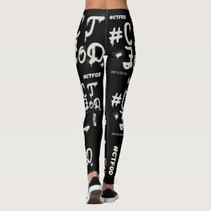 Black #CTFOD spraypaint Leggings