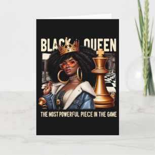 Black Culture Black Queen Chess Empowerment Black Card